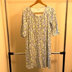 LL Bean Supima Cotton Floral Sundress Made in Peru